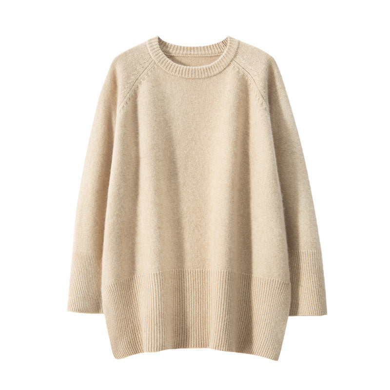 Kvinnors chunky stickad tröja med oversize-design och voluminösa ärmar Mirla-Eva Jonsson