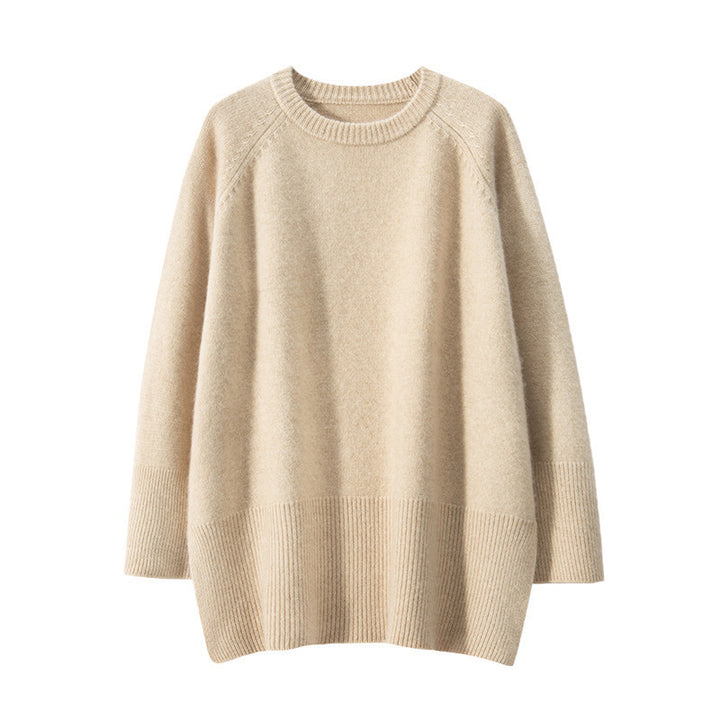 Kvinnors chunky stickad tröja med oversize-design och voluminösa ärmar Mirla-Eva Jonsson