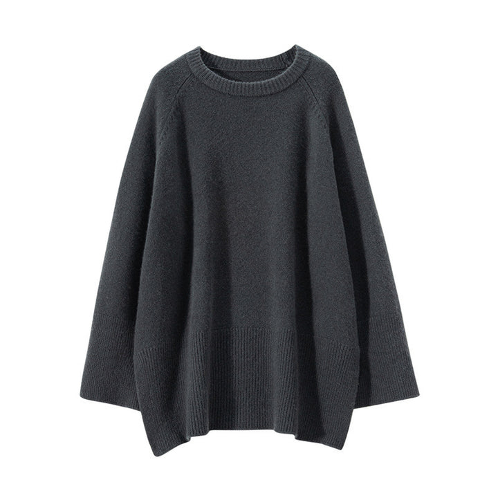 Kvinnors chunky stickad tröja med oversize-design och voluminösa ärmar Mirla-Eva Jonsson