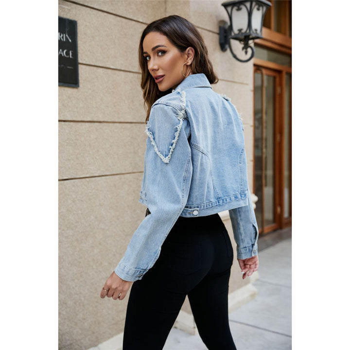 Kvinnors cropped denimjacka Mirla-Eva Jonsson
