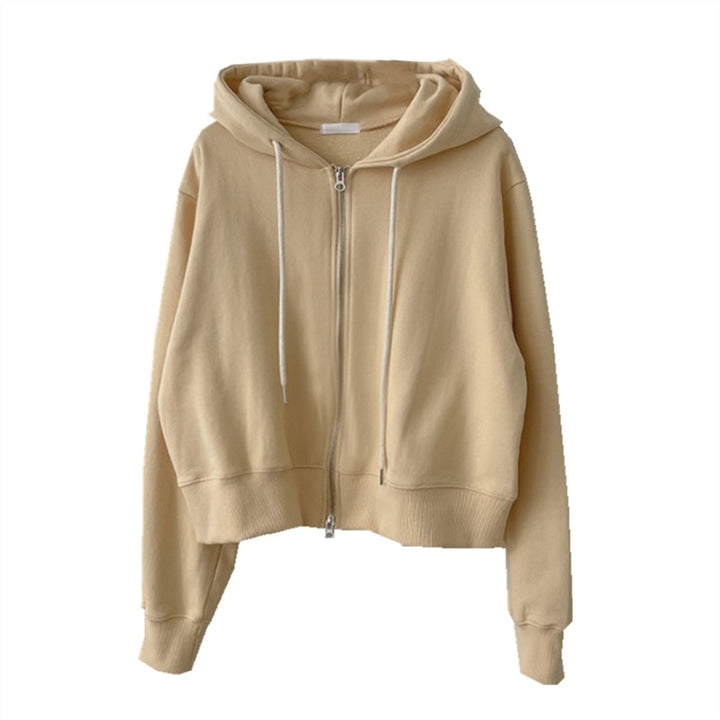 Kvinnors cropped hoodie jacka med mjuka ärmar Mirla-Eva Jonsson