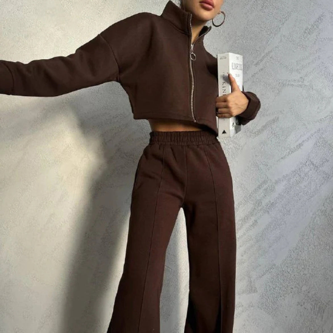 Kvinnors cropped sweatjacka Mirla-Eva Jonsson