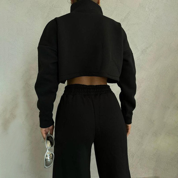 Kvinnors cropped sweatjacka Mirla-Eva Jonsson