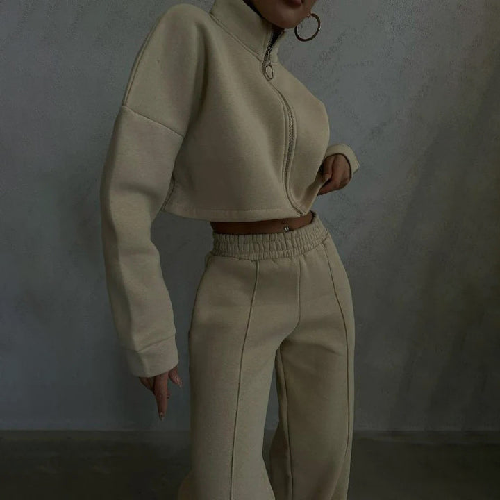 Kvinnors cropped sweatjacka Mirla-Eva Jonsson