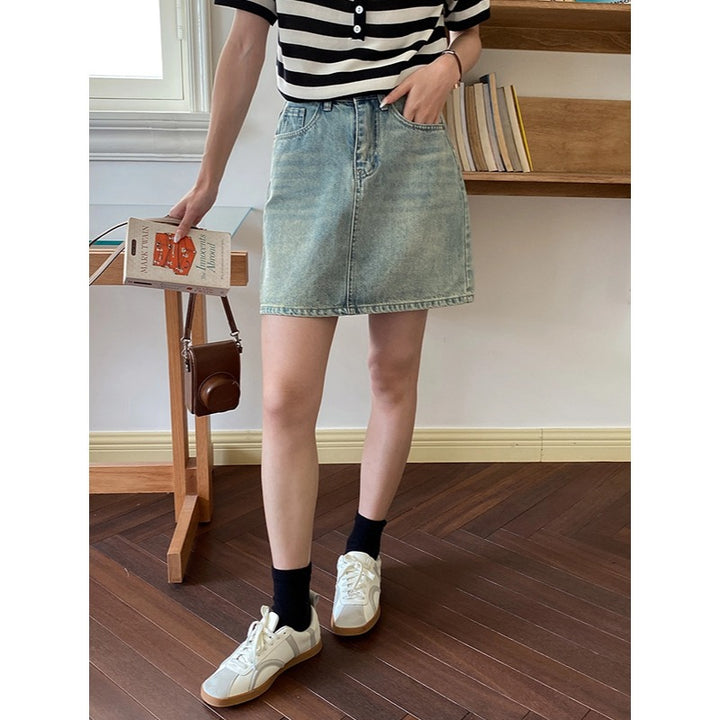 Kvinnors denim mini kjolar i klassisk design Mirla-Eva Jonsson