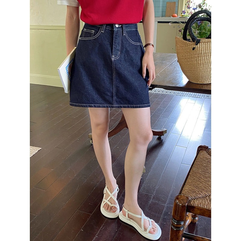 Kvinnors denim mini kjolar i klassisk design Mirla-Eva Jonsson