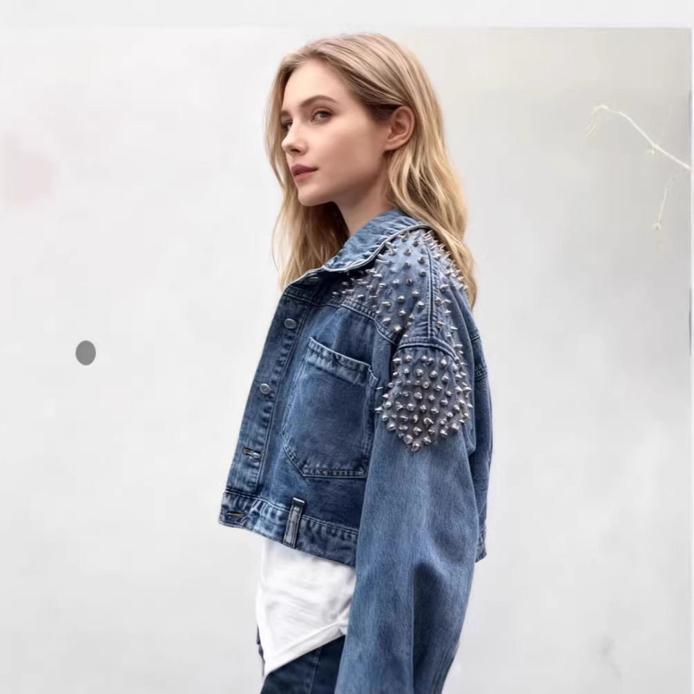 Kvinnors denimjacka med nitar Mirla-Eva Jonsson