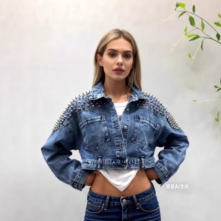 Kvinnors denimjacka med nitar Mirla-Eva Jonsson