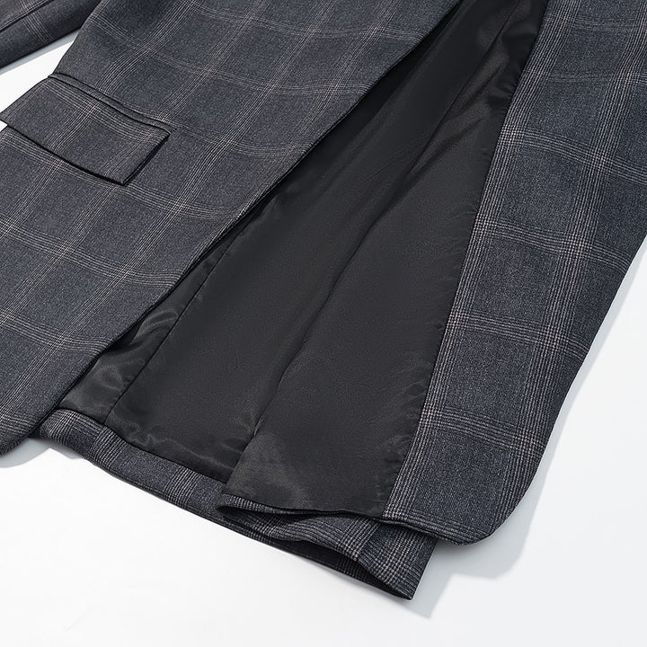 Kvinnors designers blazer med urban rutmönster Mirla-Eva Jonsson