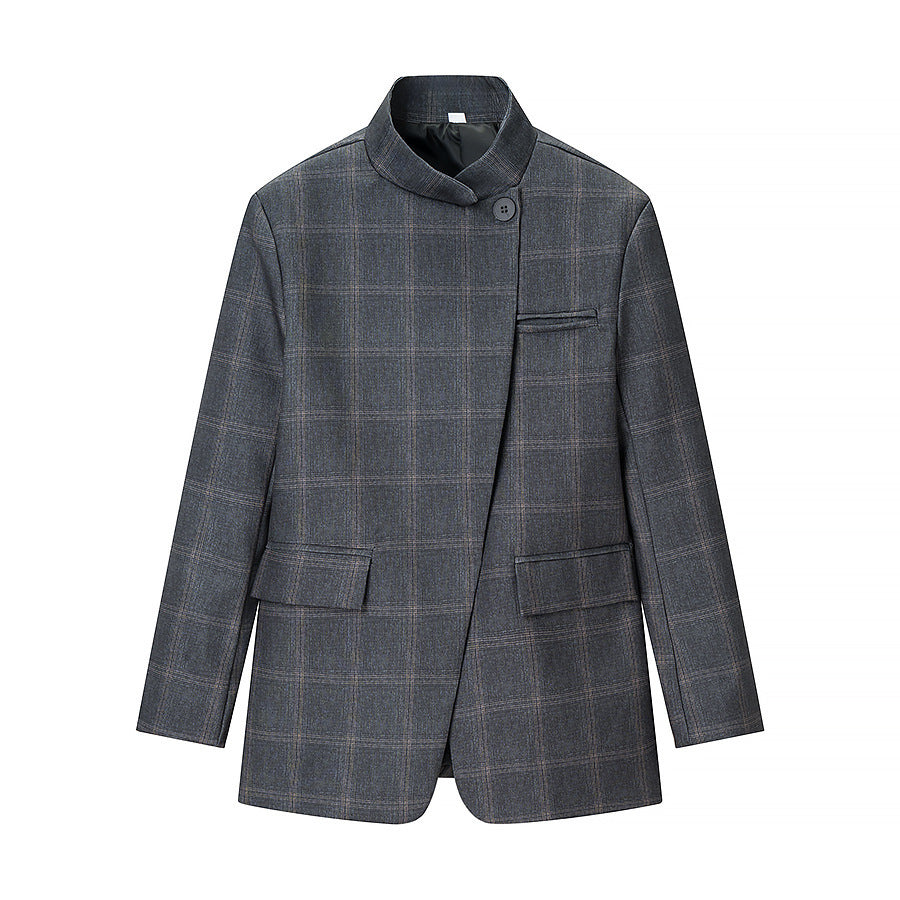 Kvinnors designers blazer med urban rutmönster Mirla-Eva Jonsson