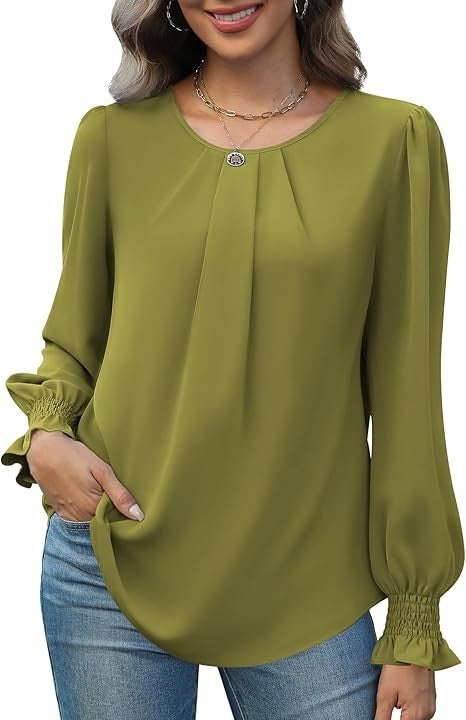Kvinnors elegant blus med puffärmar Mirla-Eva Jonsson