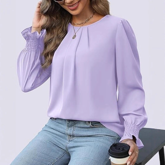 Kvinnors elegant blus med puffärmar Mirla-Eva Jonsson