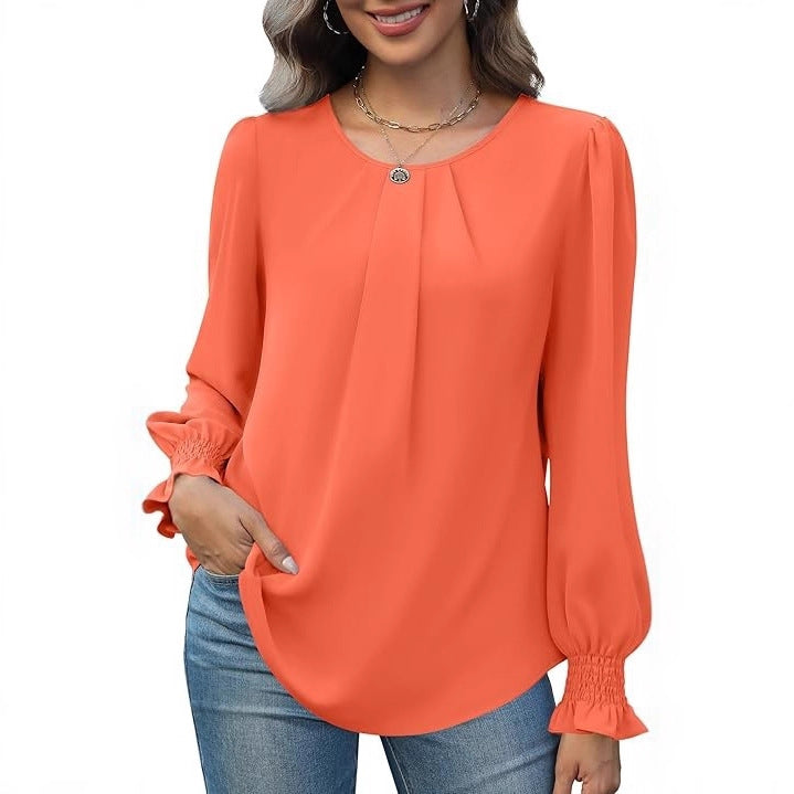 Kvinnors elegant blus med puffärmar Mirla-Eva Jonsson