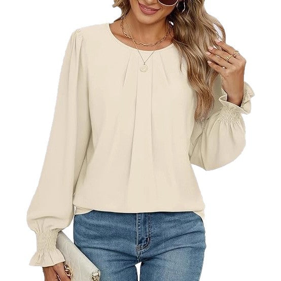 Kvinnors elegant blus med puffärmar Mirla-Eva Jonsson