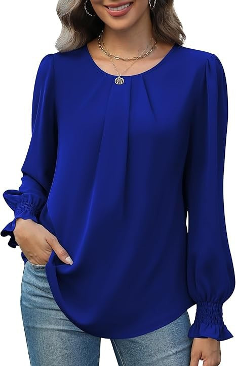 Kvinnors elegant blus med puffärmar Mirla-Eva Jonsson