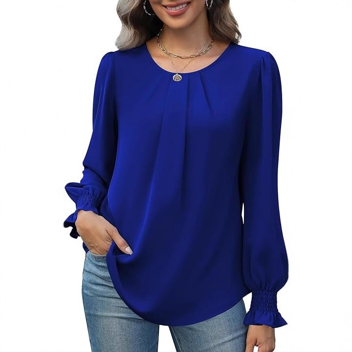 Kvinnors elegant blus med puffärmar Mirla-Eva Jonsson