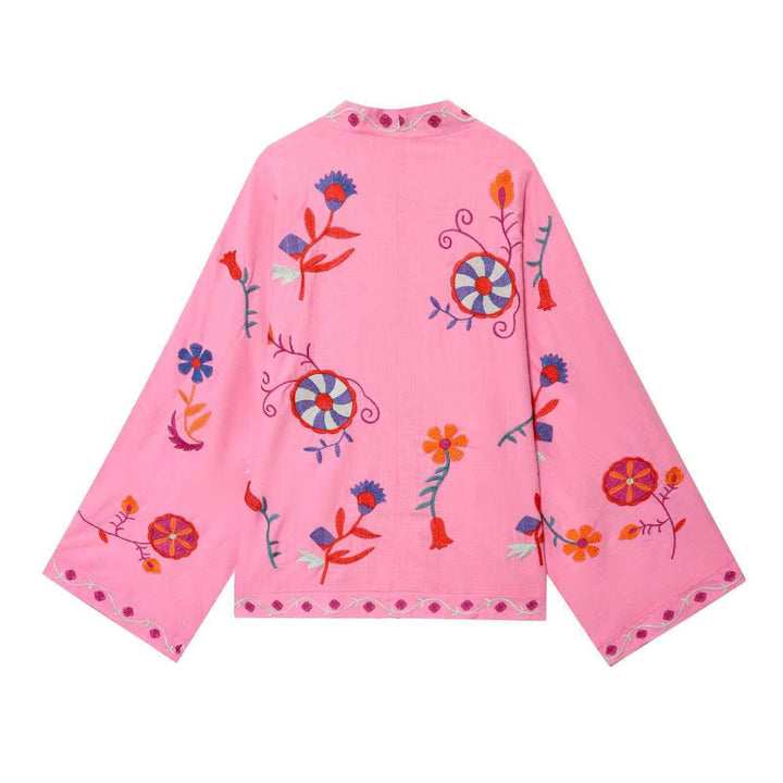 Kvinnors elegant, broderad kimono jacka Mirla-Eva Jonsson