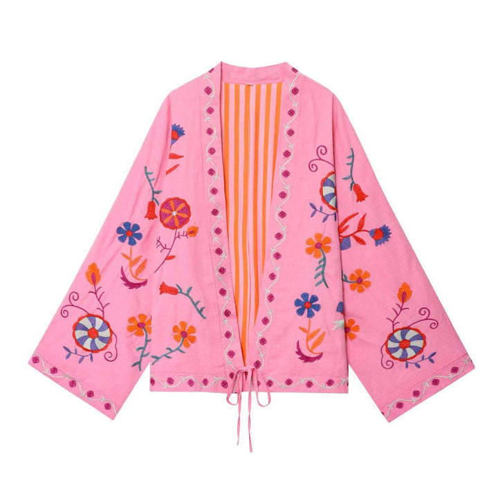 Kvinnors elegant, broderad kimono jacka Mirla-Eva Jonsson