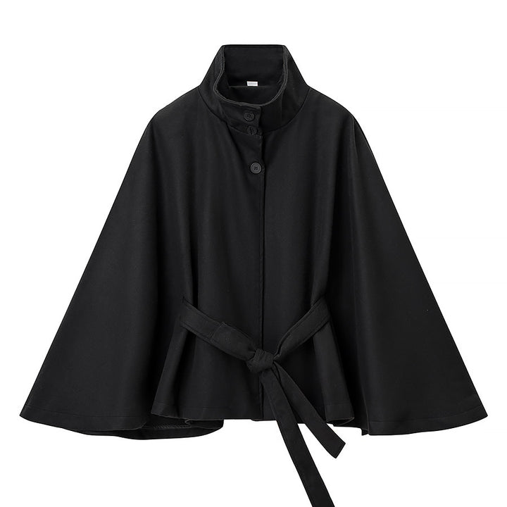 Kvinnors elegant cape jacka med justerbart bälte Mirla-Eva Jonsson