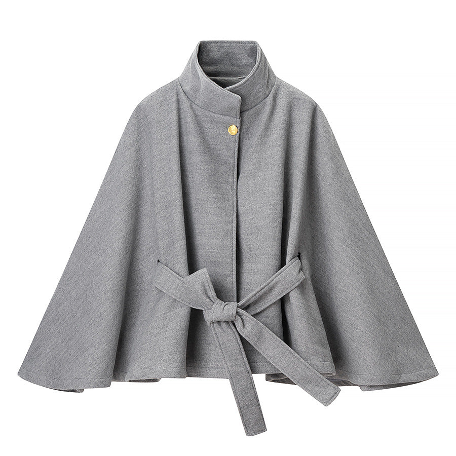 Kvinnors elegant cape jacka med justerbart bälte Mirla-Eva Jonsson