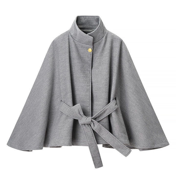 Kvinnors elegant cape jacka med justerbart bälte Mirla-Eva Jonsson