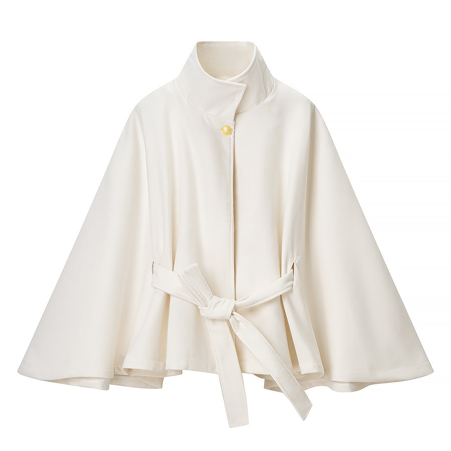 Kvinnors elegant cape jacka med justerbart bälte Mirla-Eva Jonsson