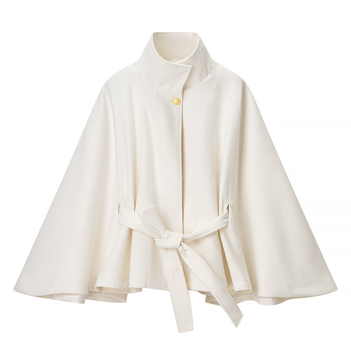 Kvinnors elegant cape jacka med justerbart bälte Mirla-Eva Jonsson