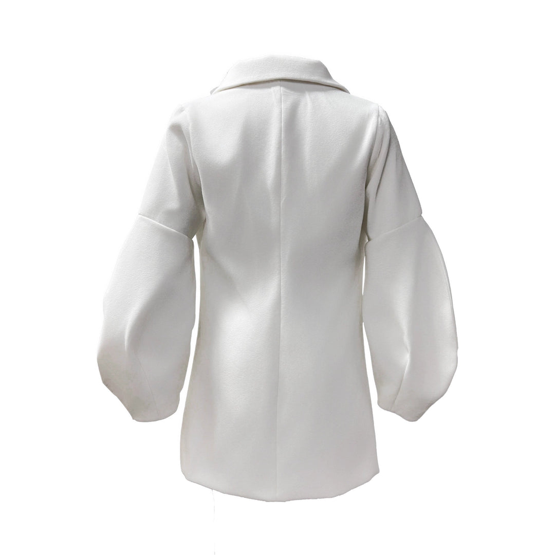 Kvinnors elegant dubbelknäppt blazer-klänning med voluminösa ärmar Mirla-Eva Jonsson