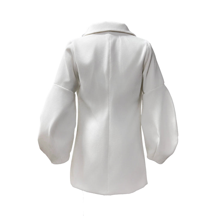 Kvinnors elegant dubbelknäppt blazer-klänning med voluminösa ärmar Mirla-Eva Jonsson
