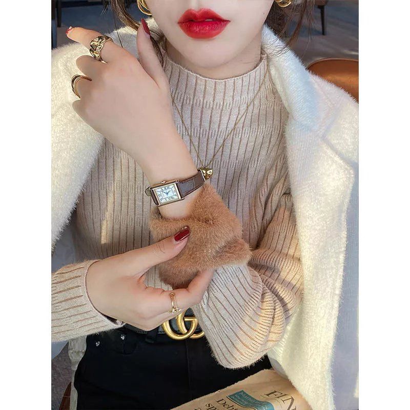 Kvinnors elegant klocka med fint läderarmband och klassisk urtavla Mirla-Eva Jonsson