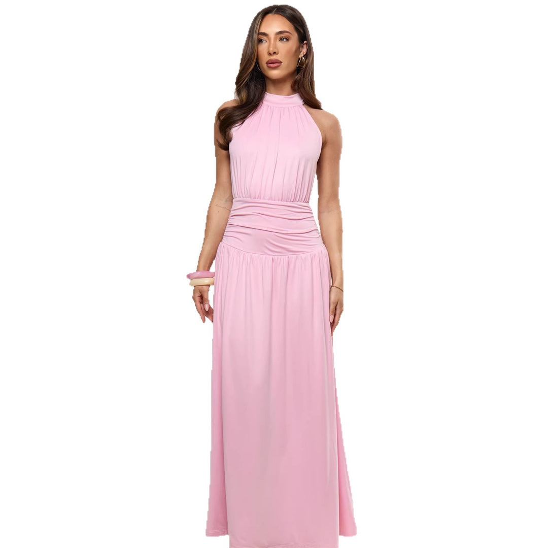 Kvinnors elegant maxi klänning med skimrande tyg och hög slits Mirla-Eva Jonsson