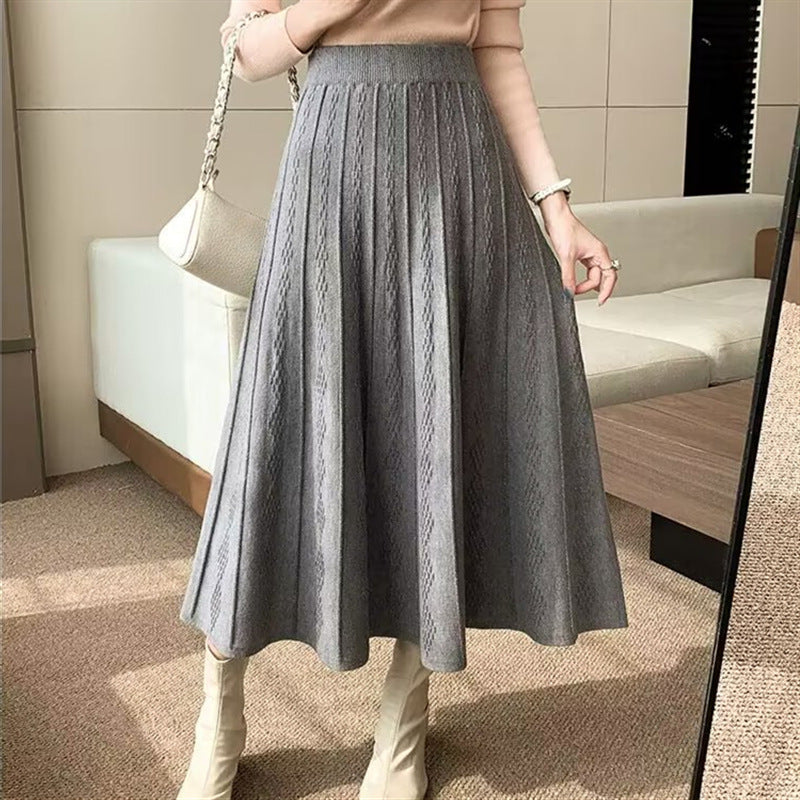 Kvinnors elegant maxikjol med fin texturmönster Mirla-Eva Jonsson