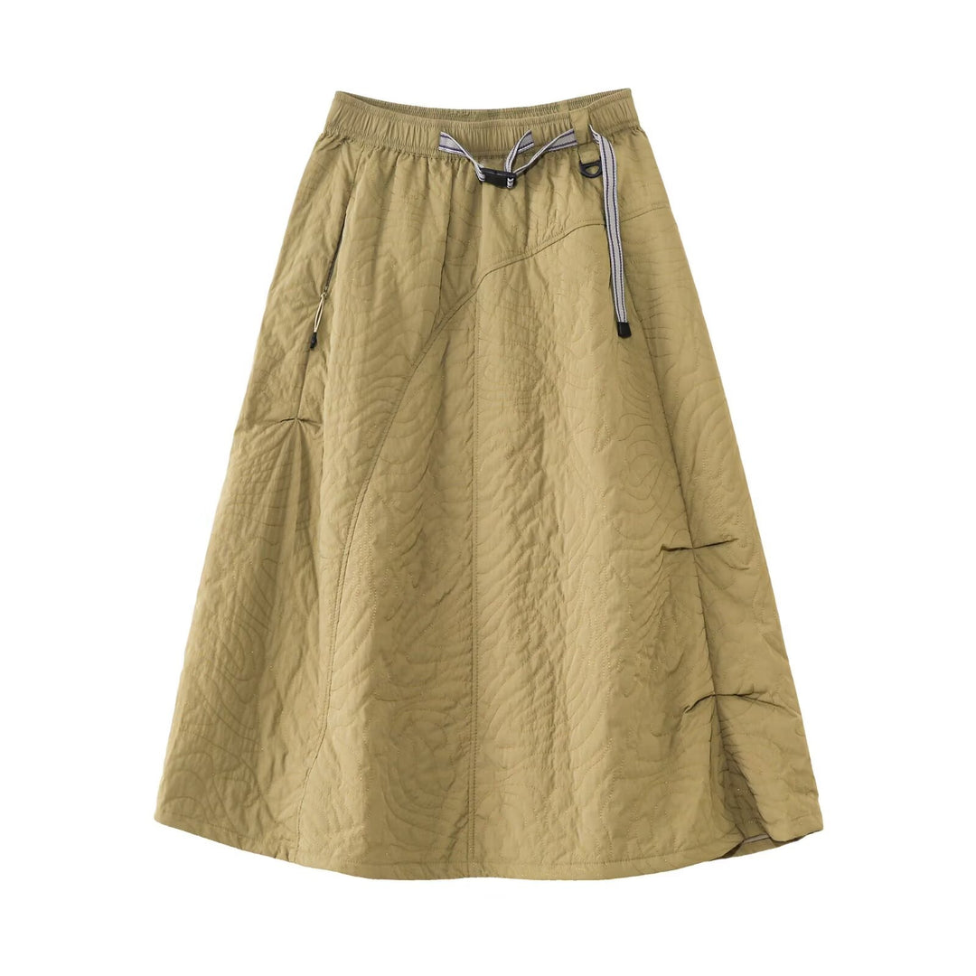 Kvinnors elegant midi kjol med praktisk elastisk midja och sidofickor Mirla-Eva Jonsson