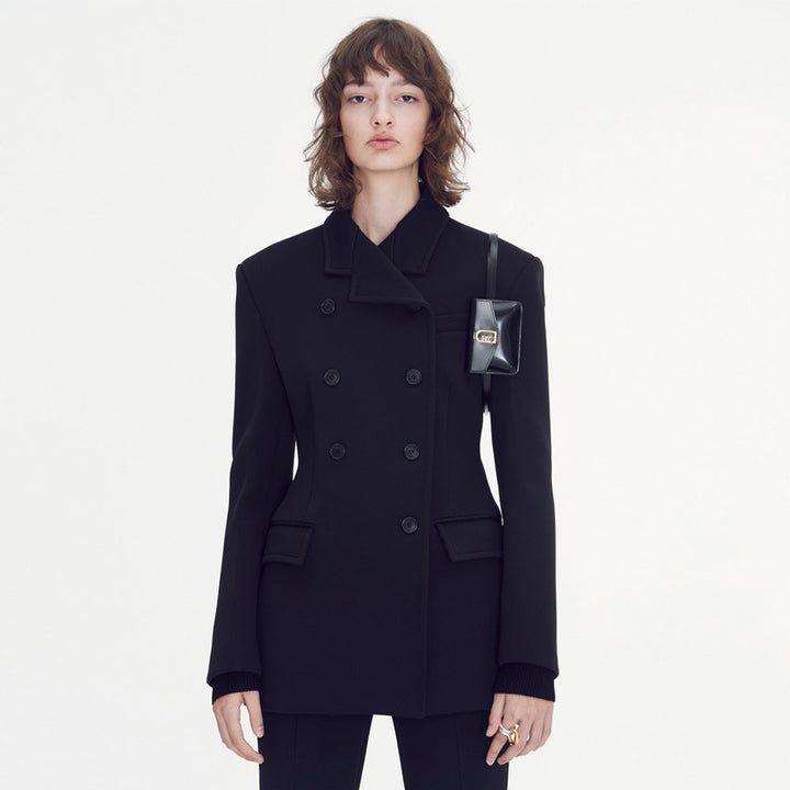 Kvinnors elegant och skräddarsydd blazer med dubbel knapprad Mirla-Eva Jonsson