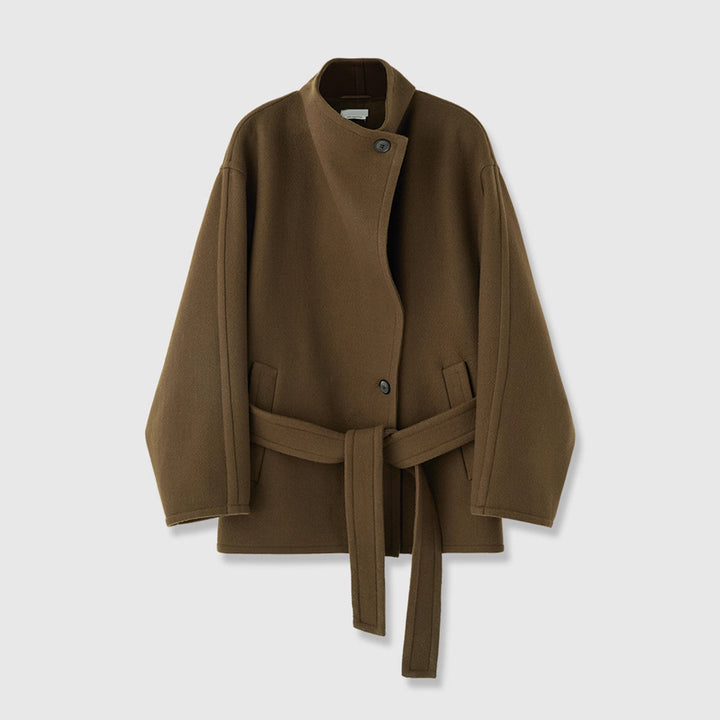 Kvinnors elegant oversized kappa med knytbälte Mirla-Eva Jonsson