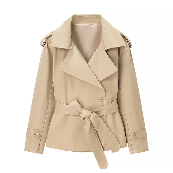 Kvinnors elegant trench coat med bälte och breda slag Mirla-Eva Jonsson