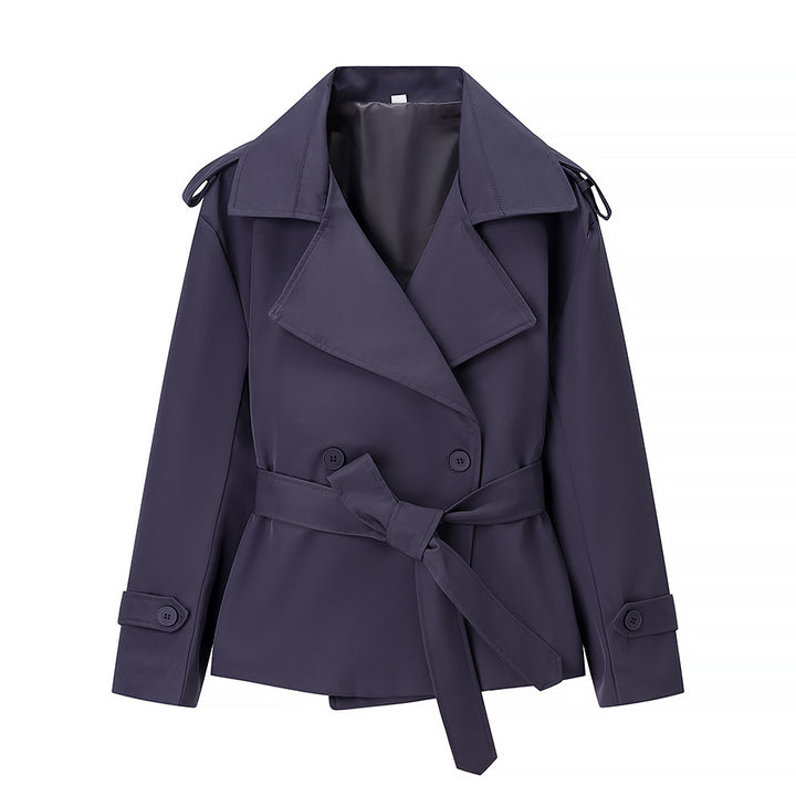 Kvinnors elegant trench coat med bälte och breda slag Mirla-Eva Jonsson