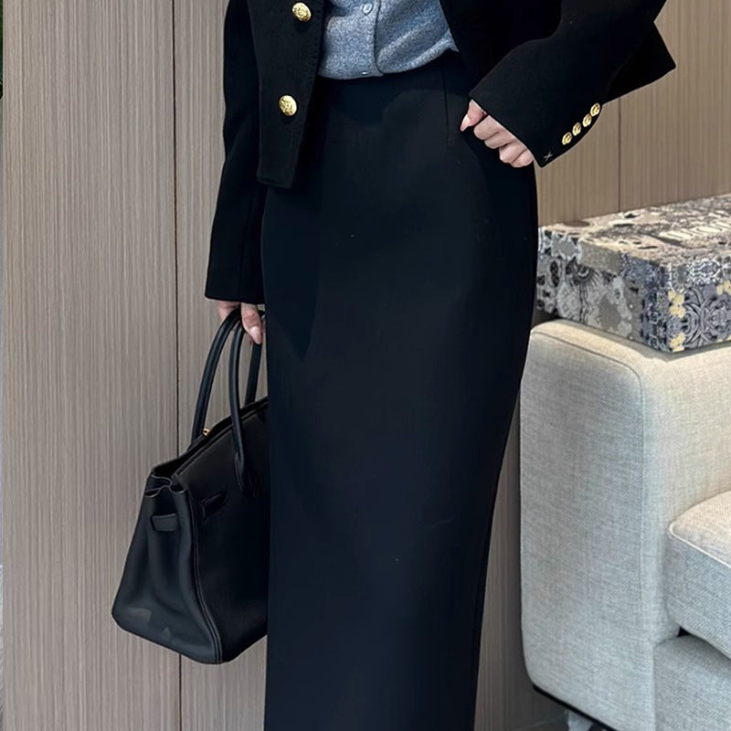 Kvinnors eleganta blazer-set med grafisk kjol Mirla-Eva Jonsson