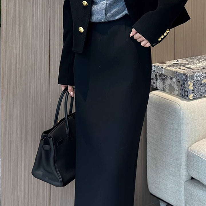 Kvinnors eleganta blazer-set med grafisk kjol Mirla-Eva Jonsson