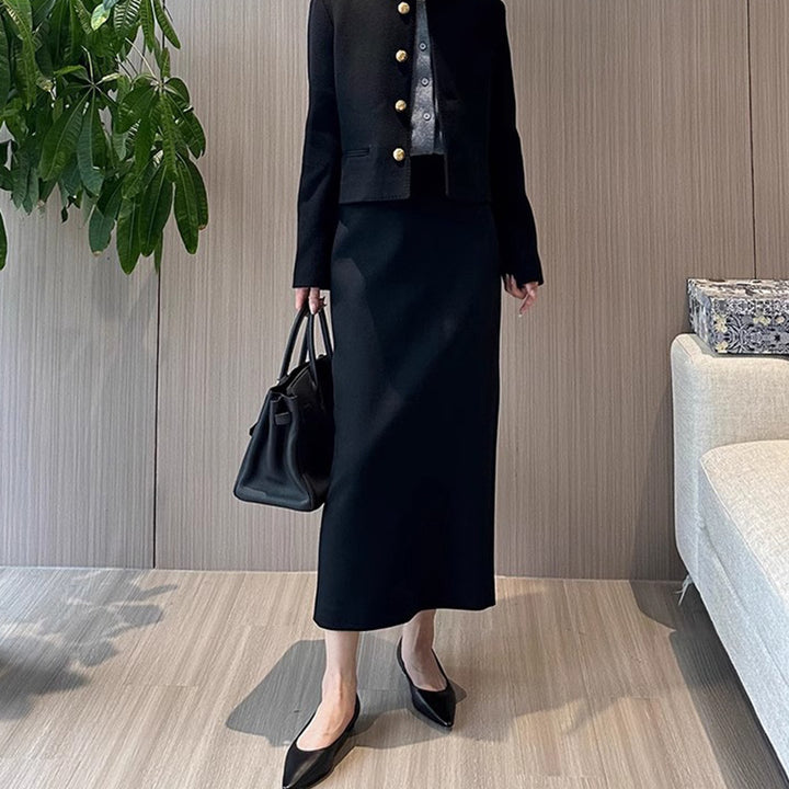 Kvinnors eleganta blazer-set med grafisk kjol Mirla-Eva Jonsson