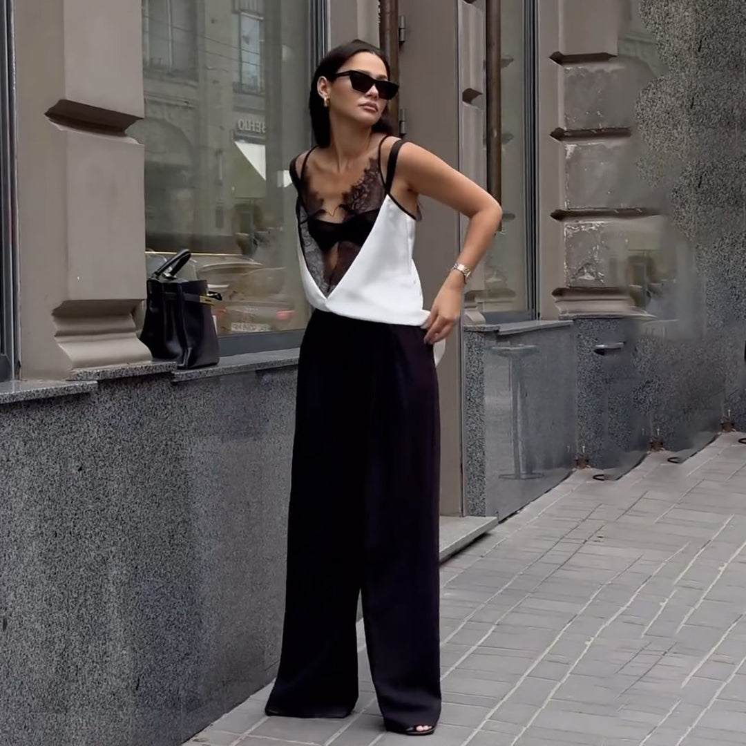 Kvinnors eleganta blus med spets Mirla-Eva Jonsson