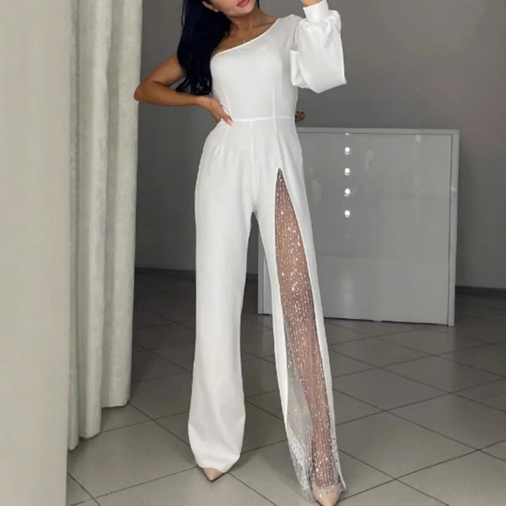 Kvinnors eleganta byxdress med spännande transparenta detaljer Mirla-Eva Jonsson