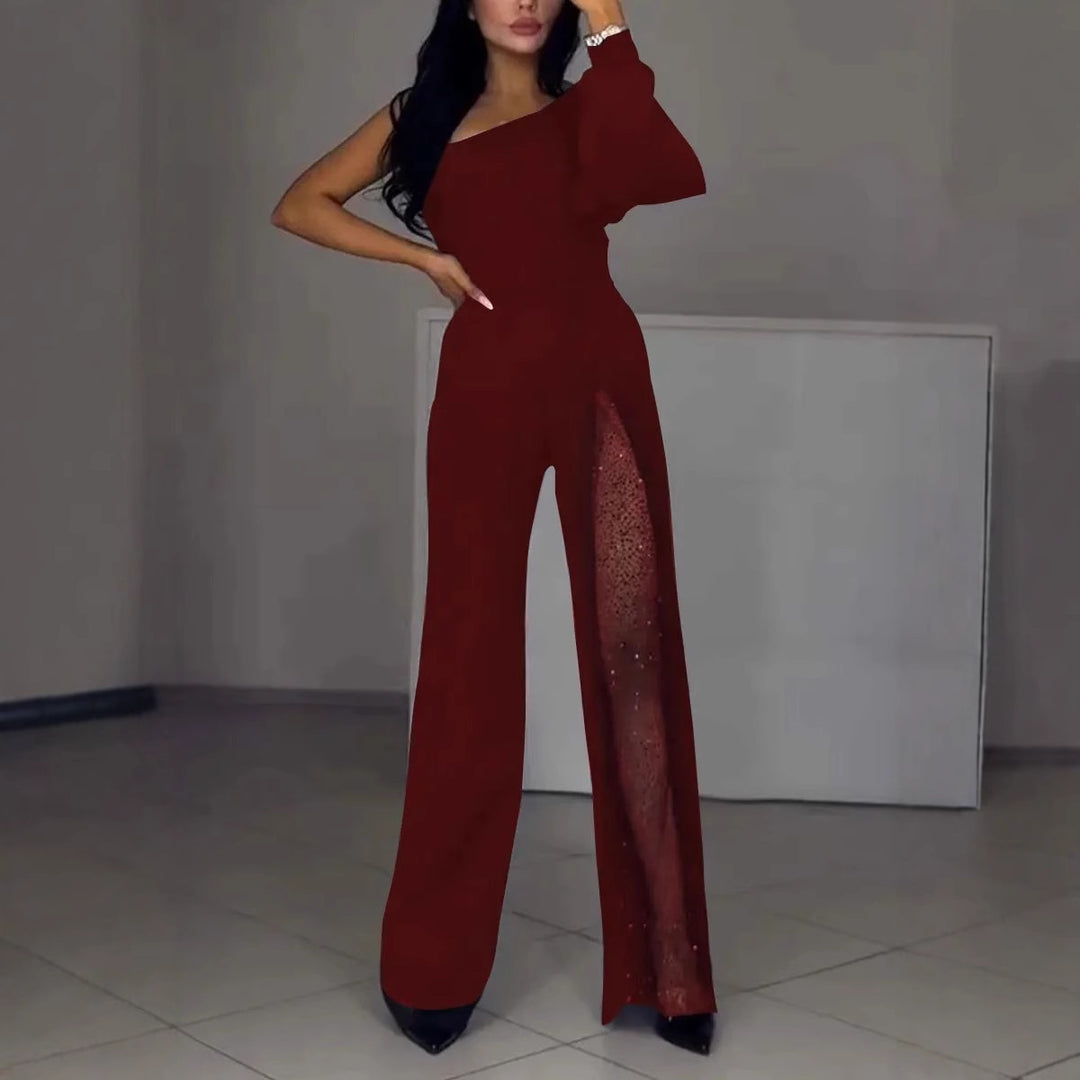 Kvinnors eleganta byxdress med spännande transparenta detaljer Mirla-Eva Jonsson