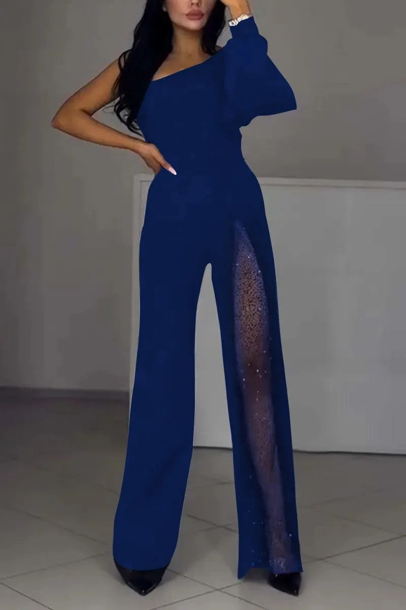 Kvinnors eleganta byxdress med spännande transparenta detaljer Mirla-Eva Jonsson