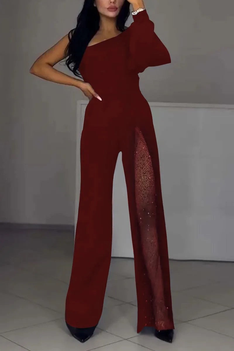 Kvinnors eleganta byxdress med spännande transparenta detaljer Mirla-Eva Jonsson