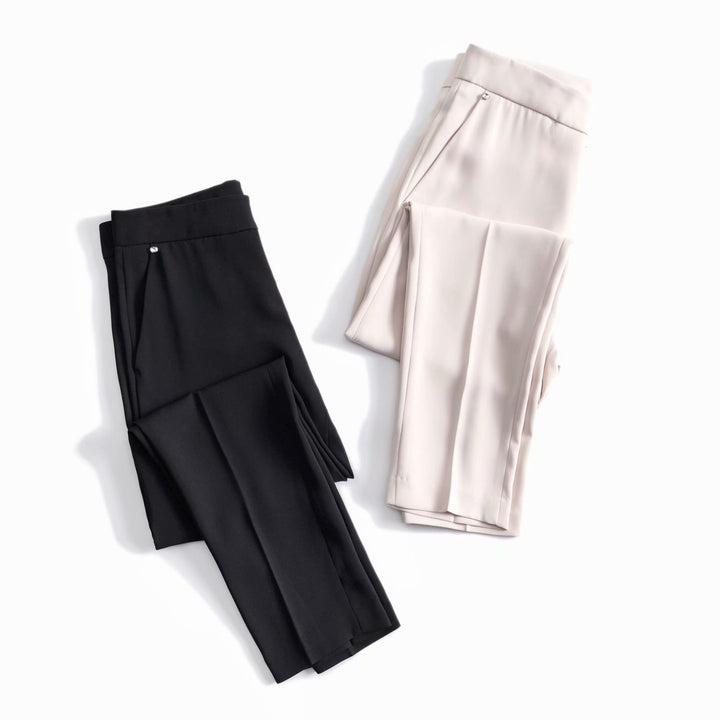 Kvinnors eleganta chinos med justerbart midjeband Mirla-Eva Jonsson