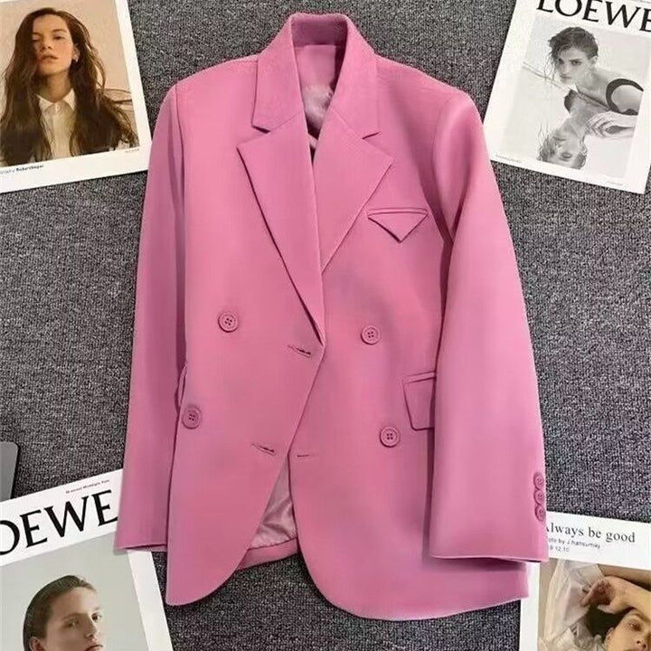 Kvinnors eleganta, figursydda dubbla knäppta blazer med kreativ skärning Mirla-Eva Jonsson