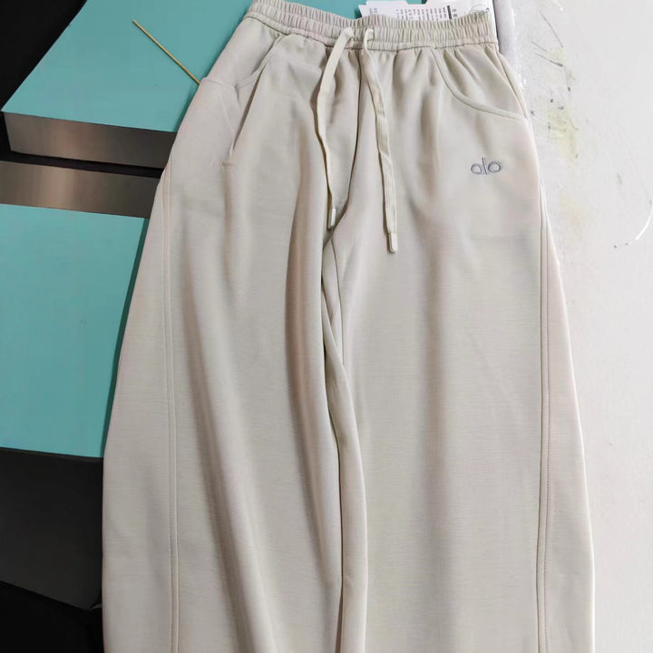 Kvinnors eleganta fritidsbyxor med sidofickor och elastisk midja Mirla-Eva Jonsson