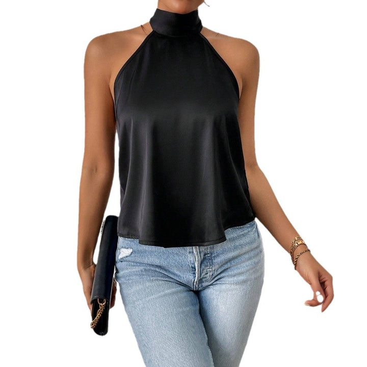 Kvinnors eleganta halterneck-top med silkig finish Mirla-Eva Jonsson