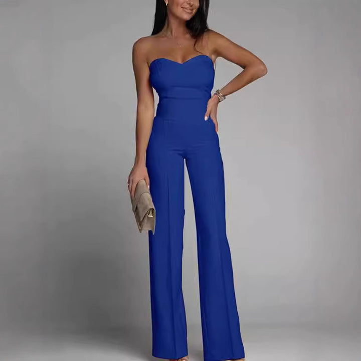 Kvinnors eleganta jumpsuit med off-shoulder design och vida ben Mirla-Eva Jonsson